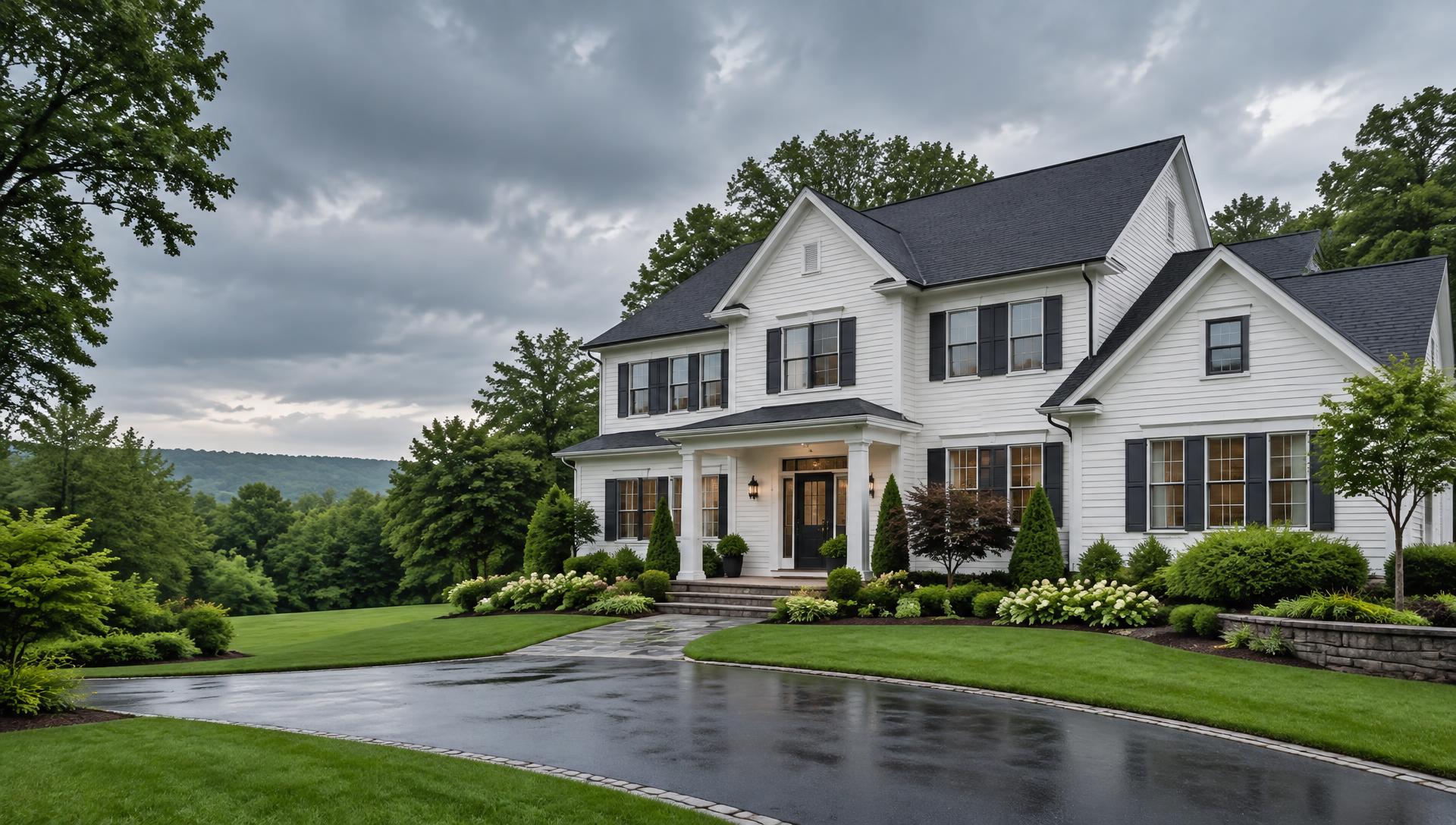 New Jersey home with a newly installed charcoal roof